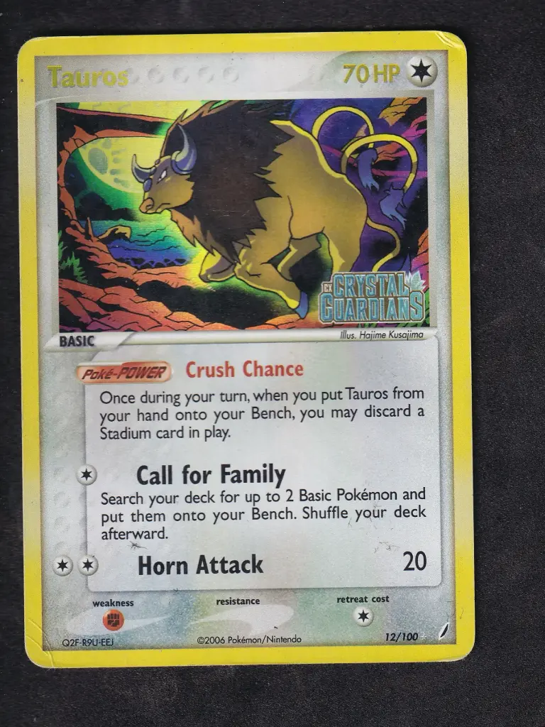 Tauros EX Crystal Guardians Reverse Holo 12/100