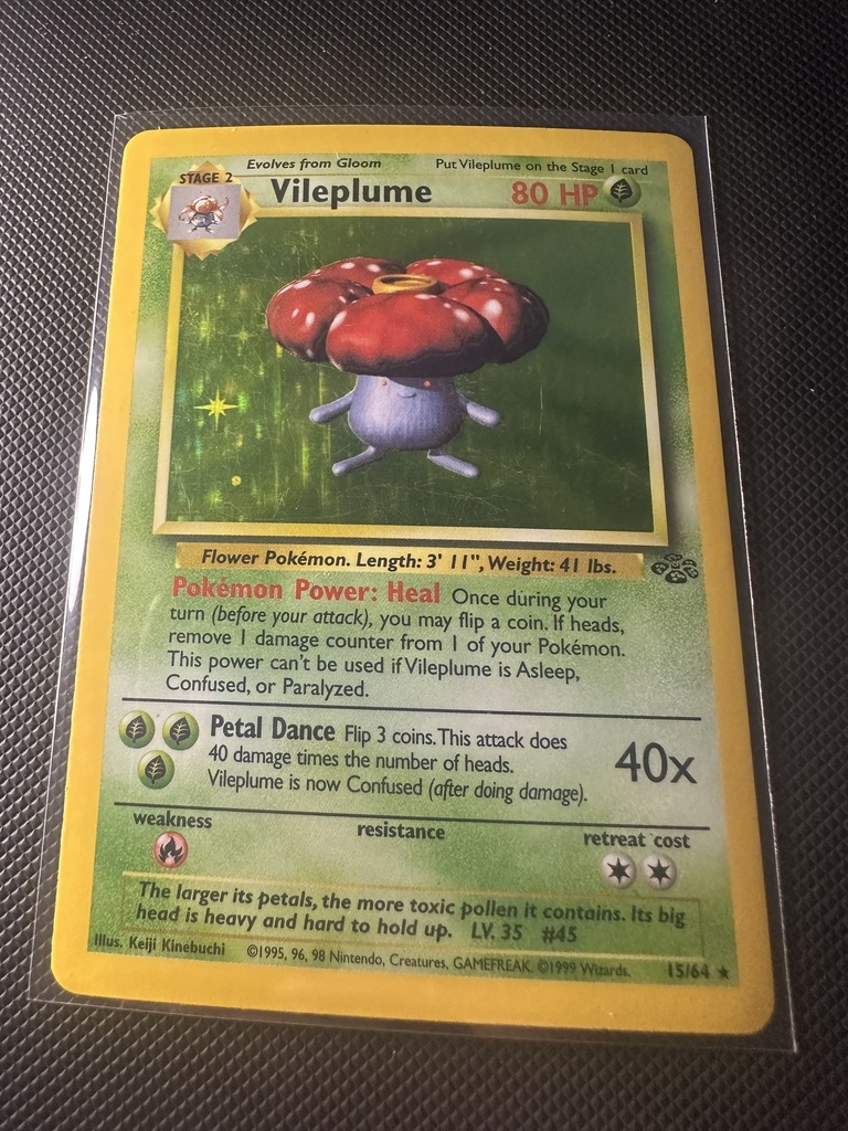 Vileplume Unlimited Holofoil MP Jungle English 15 |495b46f4-3d64-4bf7-9cbf-559868756102