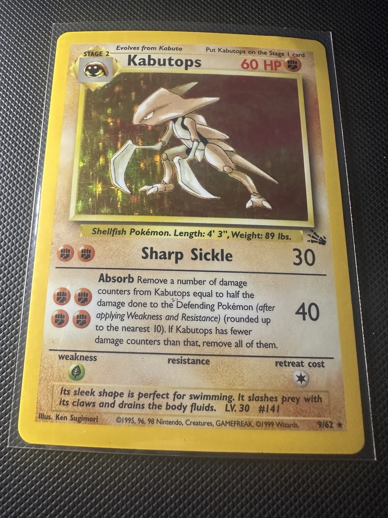 Kabutops Unlimited Holofoil LP Fossil English 9 |8ac56f39-35d8-4e6f-8906-92e20bc4d312