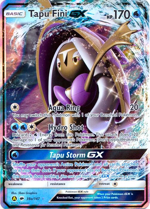 Tapu Fini GX Holofoil NM Alternate Art Promos English 39 |fae57fb4-3e95-4d29-94fc-9202d551420d
