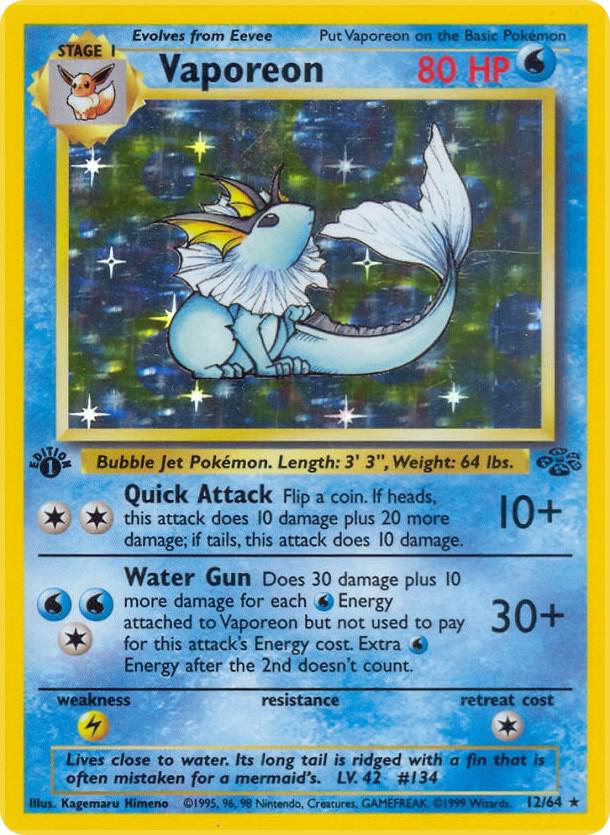 Vaporeon Unlimited Holofoil MP Jungle English 12 |1f36a647-2069-419c-988f-96708fc6a466
