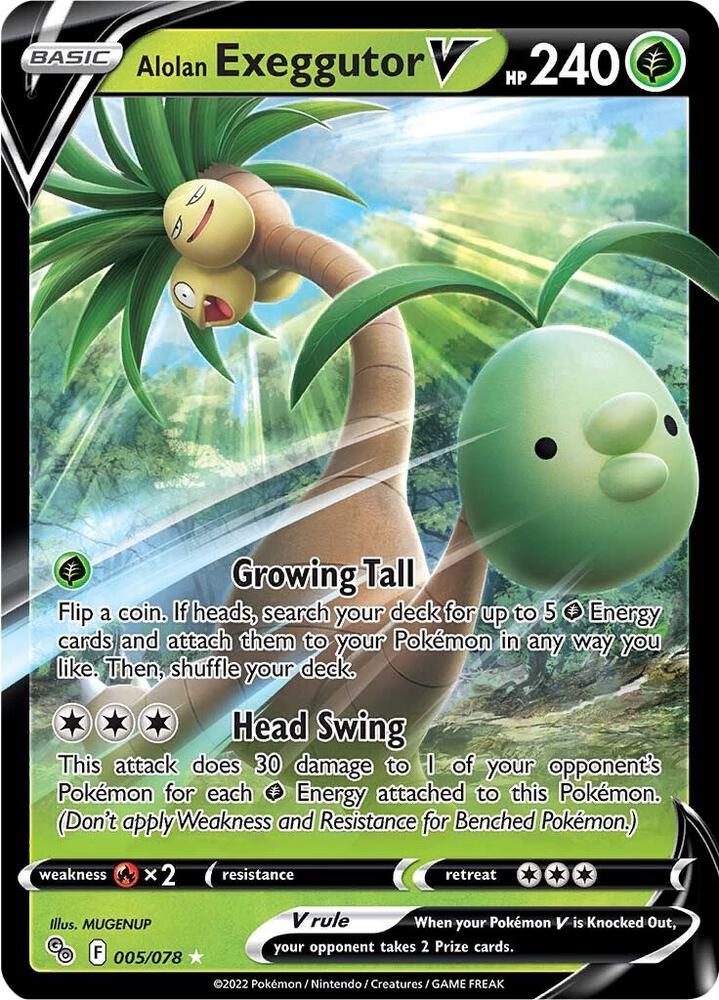 Alolan Exeggutor V Holofoil NM Pokemon Go English 5 |b8594a26-c8e4-4a77-891e-0f4ea6015d6f