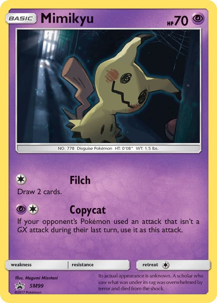 Mimikyu Holofoil NM Sun & Moon Promos English 99 |557340f9-e566-427a-bea3-f22f383ce0e7