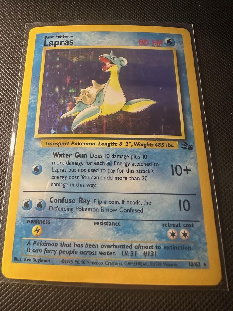 Lapras (10) Unlimited Holofoil LP Fossil English 10 |3127f918-8595-4c14-ad16-f1e13fe013bd