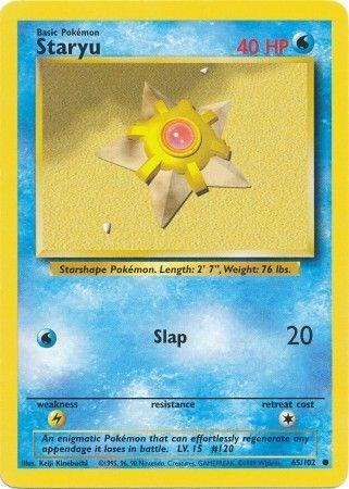 Staryu Normal LP Base Set (Unlimited) English 65 |9d8b0ce4-9f4c-45ec-a4e8-8a2f0844bfd8