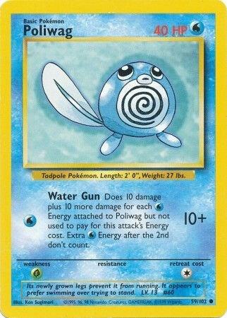 Poliwag Normal LP Base Set (Unlimited) English 59 |123c6fc6-af92-4390-9fb0-7f823f5c9279