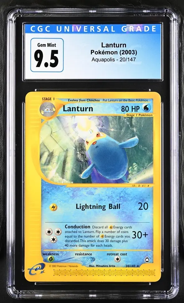 Lanturn Pokémon 2003 English Aquapolis 20 Rare CGC 10