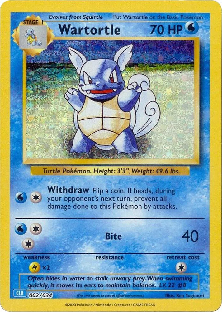 Wartortle Trading Card Game Classic