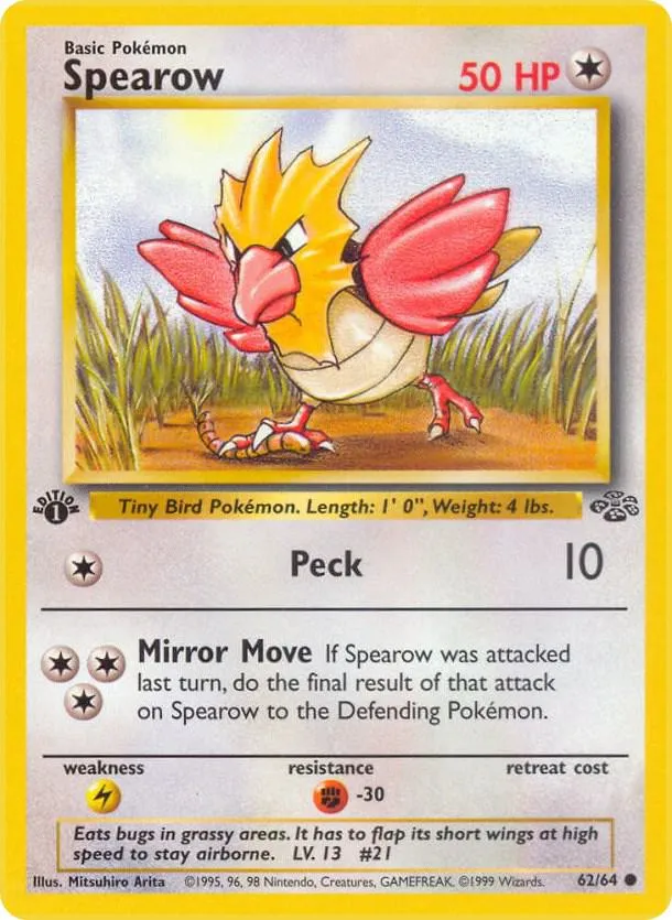 Spearow 1st Edition Jungle  62