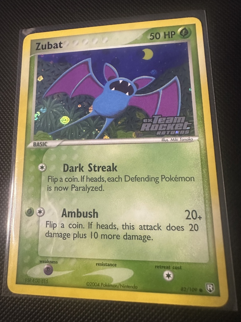 Zubat Reverse Holofoil NM EX Team Rocket Returns English 82 |d6c5d91f-bea7-4c41-9613-351640f6389a