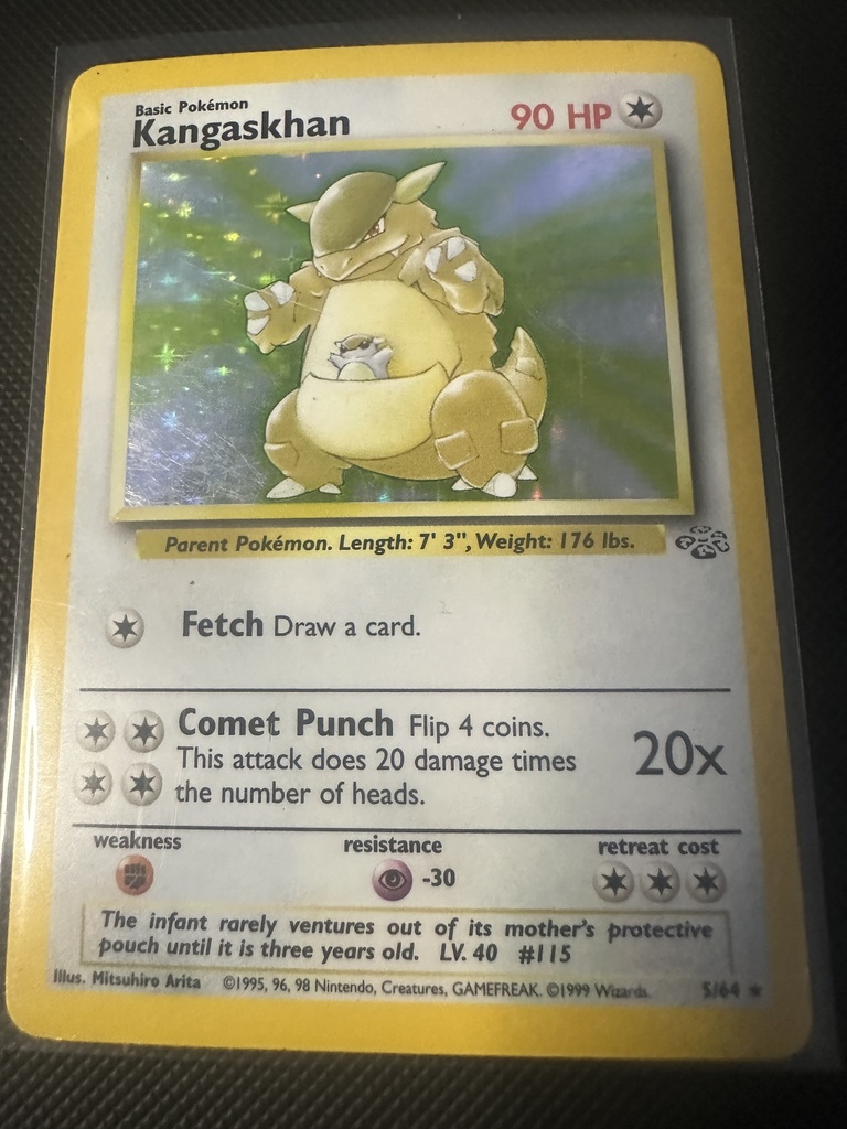 Kangaskhan Unlimited Holofoil LP Jungle English 5 |e08499f1-1745-499b-be77-331dabb18cd8