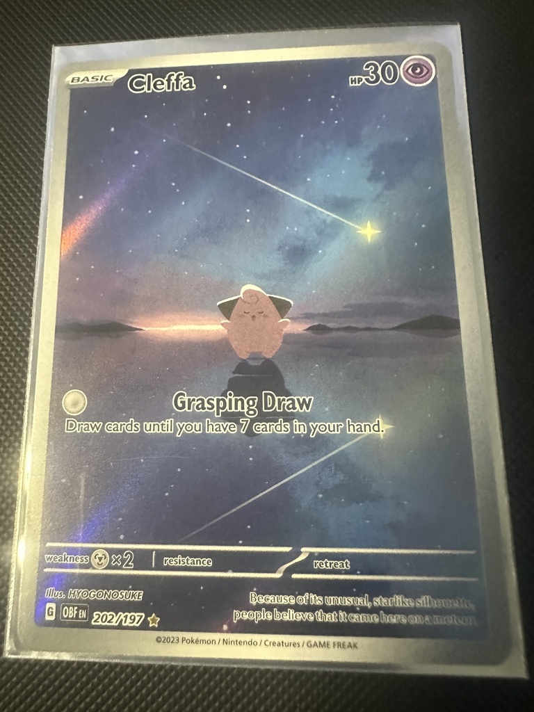 Cleffa Holofoil NM Obsidian Flames English 202 |0511b937-8c01-4ca4-b4cd-259bf68c46b2