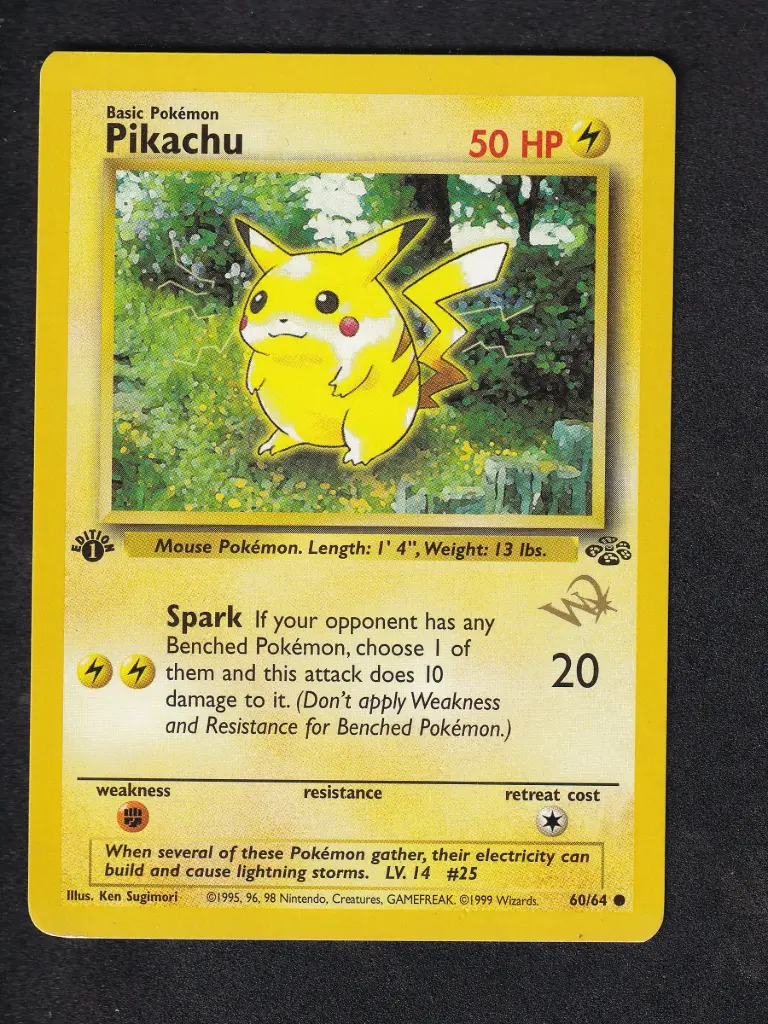 Pikachu 1st Edition Jungle W Stamp 60/64