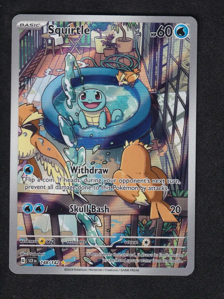 Squirtle Stellar Crown Illustration Rare 148/142