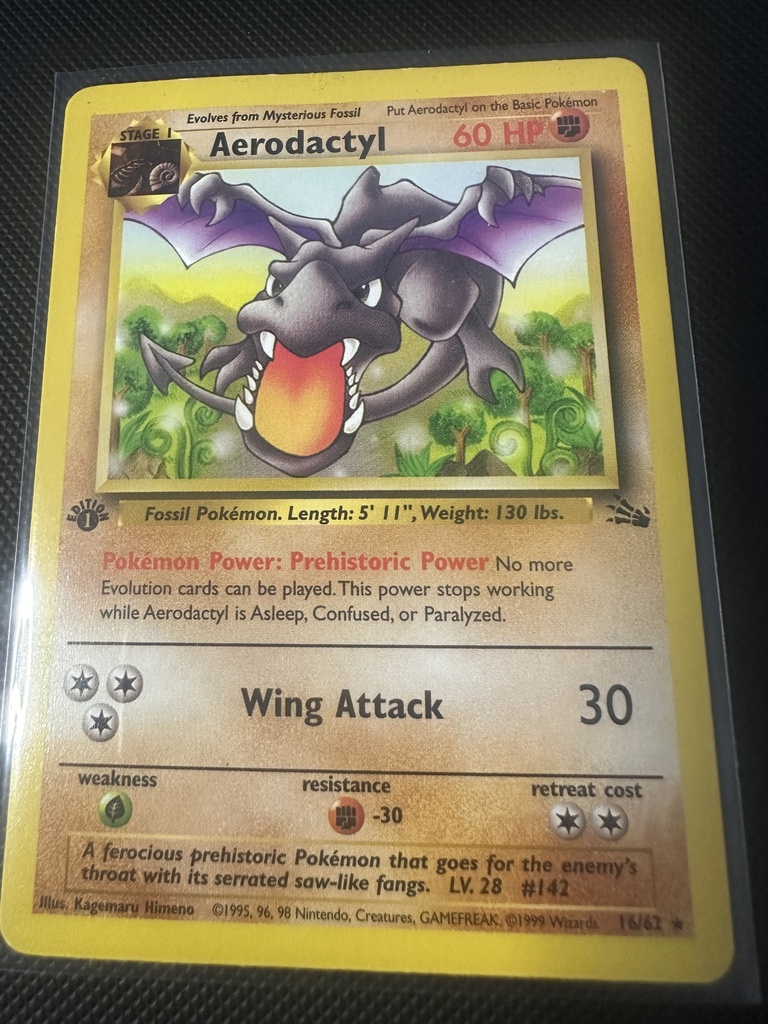 Aerodactyl 1st Edition Fossil 16