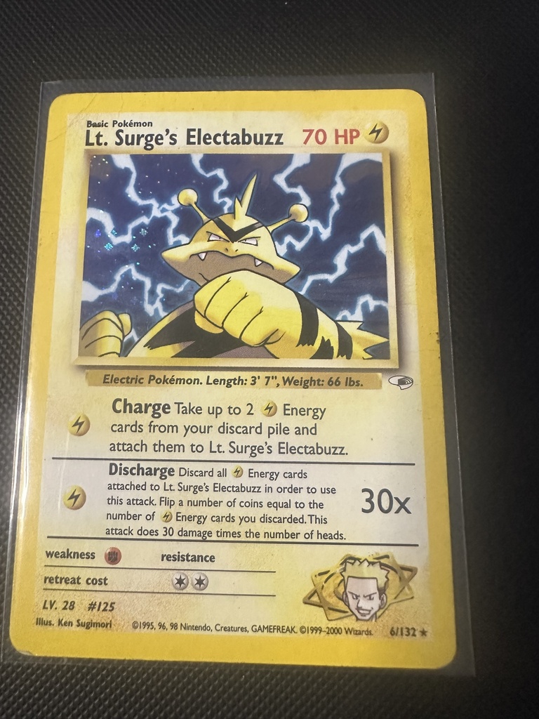 Lt. Surge's Electabuzz Unlimited Holofoil MP Gym Heroes English 6 |2c4f1984-aed8-4687-a4b6-8f7a592534ec