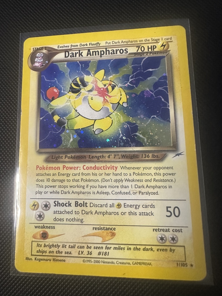 Dark Ampharos Unlimited Holofoil Neo Destiny 1