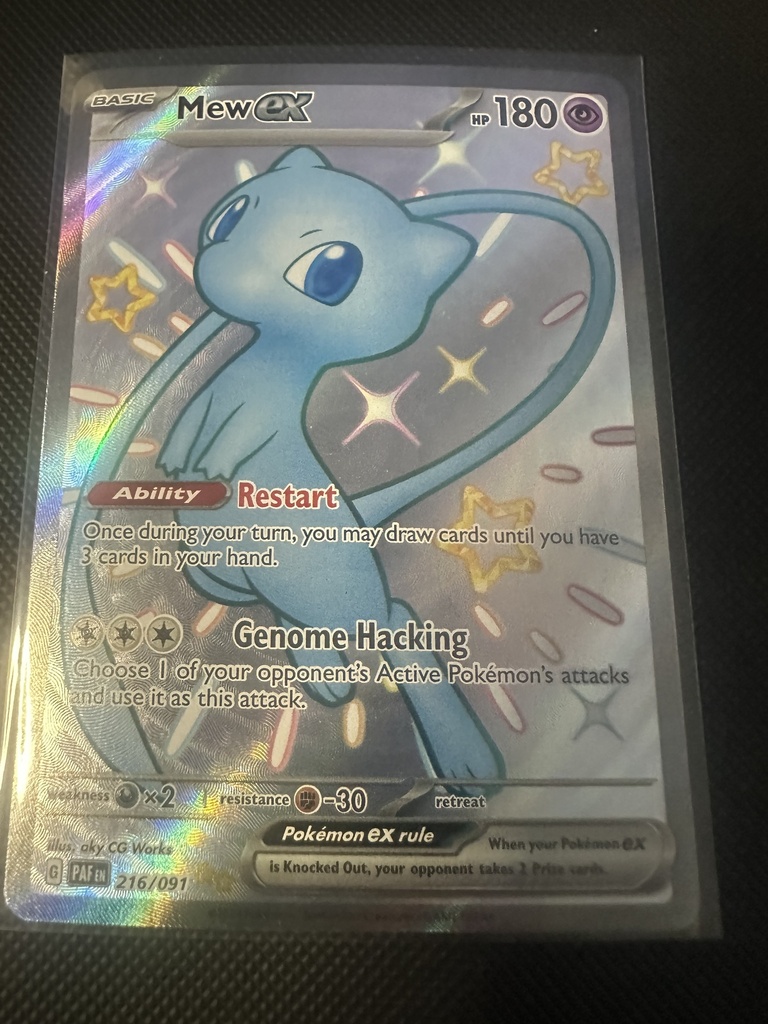 Mew ex Holofoil NM Paldean Fates English 216 |dc470100-f177-43e1-9ee2-9764dcbea71a