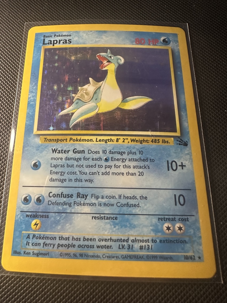 Lapras Unlimited Holofoil MP Fossil English 10 |d648506d-ef90-4719-85e7-d58077cdc2d9